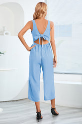 Knot-Tie W/ Cut-Out Back Jumpsuit | Dress In Beauty